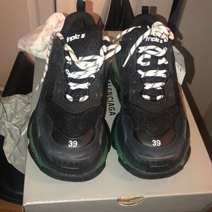 Black Balenciaga with green bubble